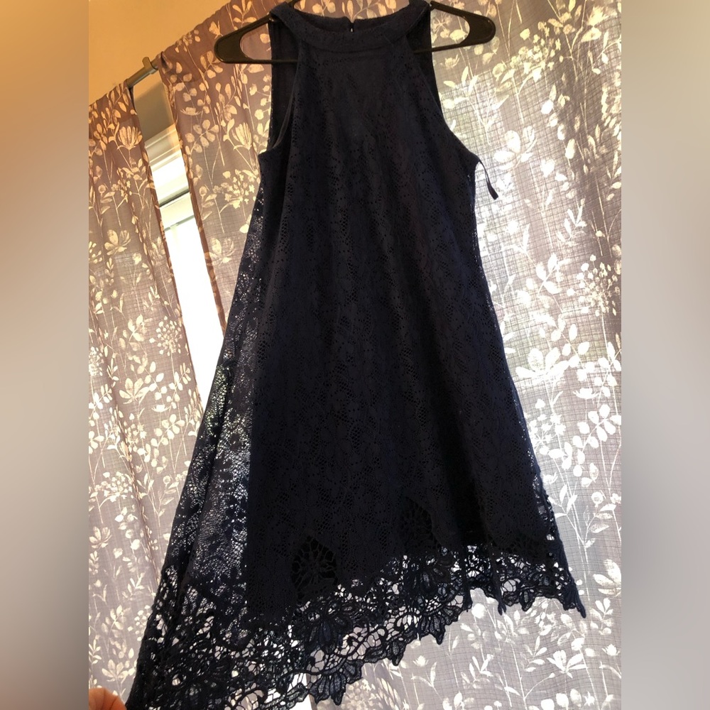 Navy lace dress